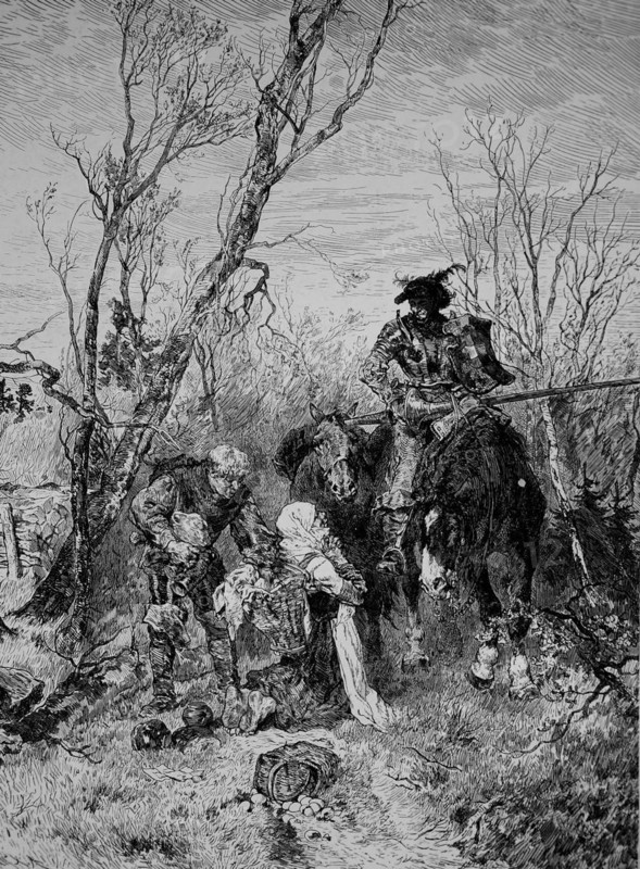 Robber barons in the Middle Ages, Germany, Historical, digitally restored reproduction from a 19th century original, Europe