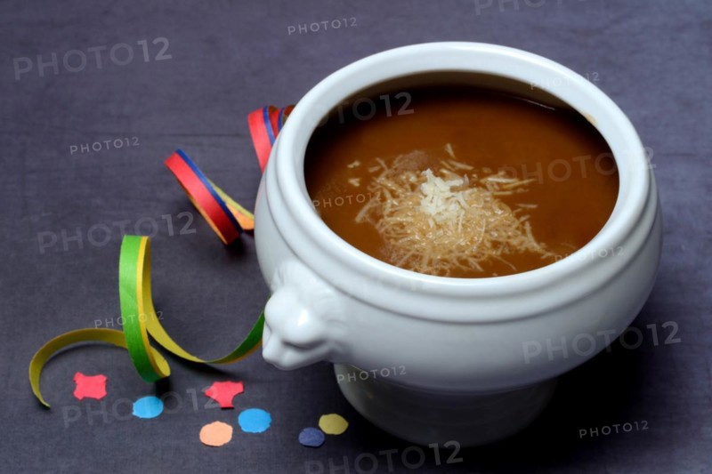 Basler Mehlsuppe, the soup is traditionally eaten at Fasnacht, Basel, Switzerland, Europe
