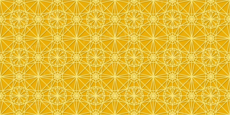 Islamic gold ornament vector seamless pattern