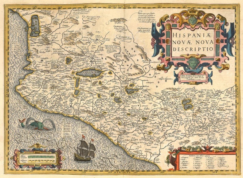 Atlas, map from 1623, Viceroyalty of New Spain