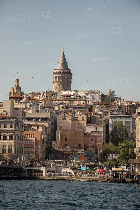 View of the Galata Tower from Byzantium times in Istanbul