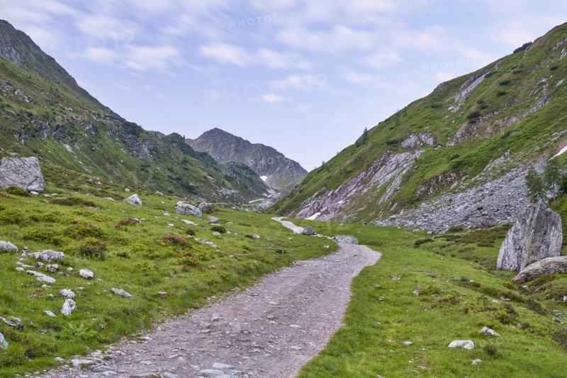 Hiking trail to the Giglach Lakes, mountain landscape, Schladminger Tauern, Schladming, Styria, Austria, Europe