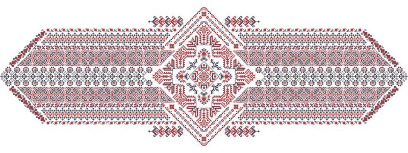 Traditional Romanian embroidery vector design element over white background
