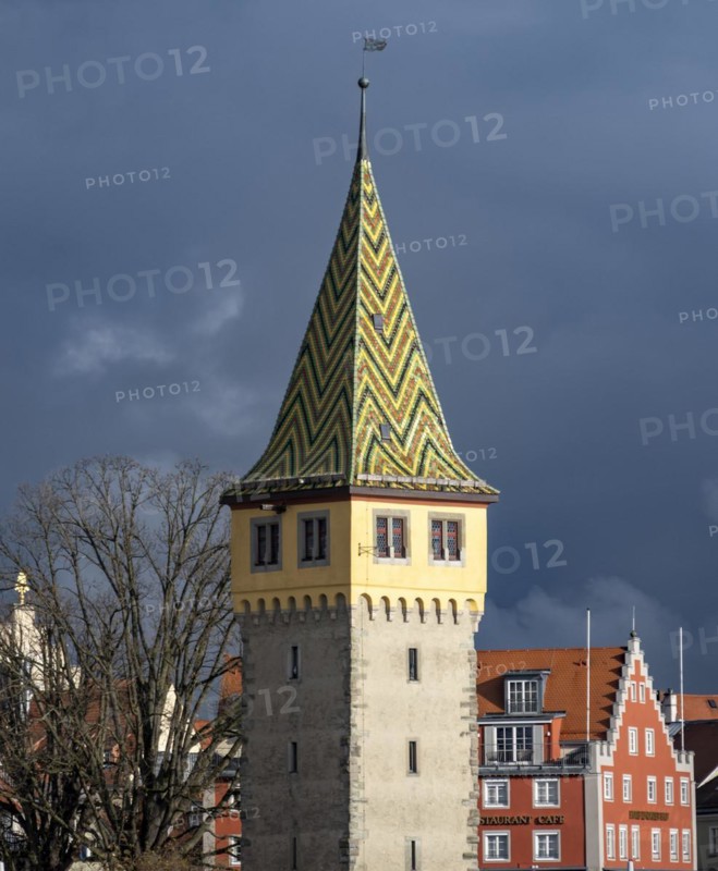 Mangturm, Lindau Island, Lake Constance, Bavaria, Germany, Europe