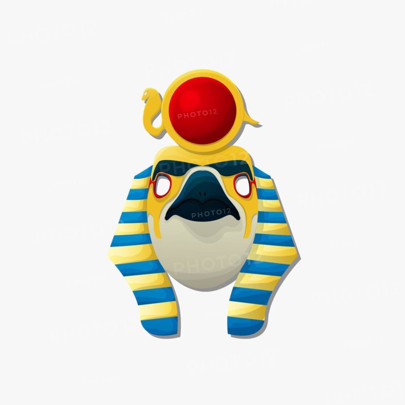 Egyptian god Ra mask, vector icon