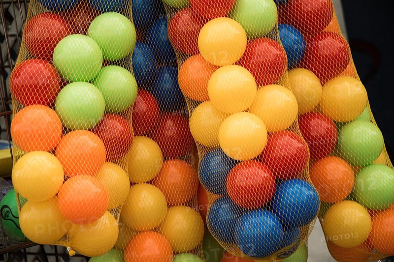 Rubber ball of various color as a background
