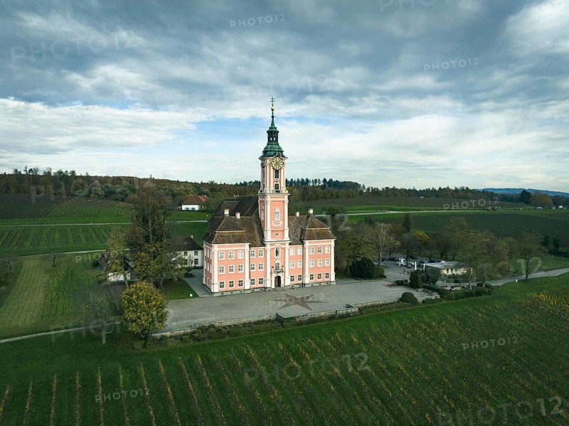 Birnau Pilgrimage Church, Uhldingen-Muehlhofen, Lake Constance District, Upper Swabia, Baden-Wuerttemberg, Germany, Europe