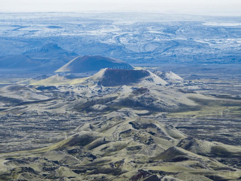 Mossy volcanic landscape, Laki crater or Lakagigar, crater row, highlands, South Iceland, Suourland, Iceland, Europe