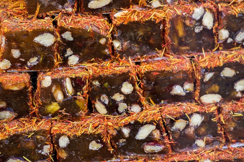 Load of traditional turkish delight rahat lokum