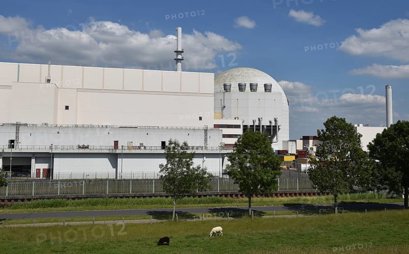 The decommissioned Brokdorf nuclear power plant, Schleswig-Holstein, Germany, Europe