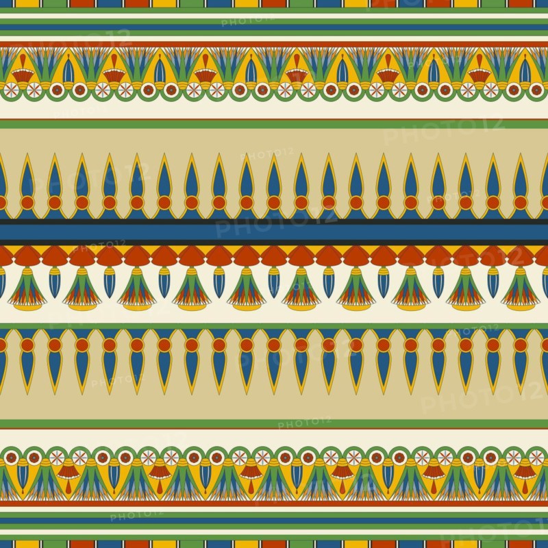 Ancient Egyptian traditional pattern, vector seamless pattern