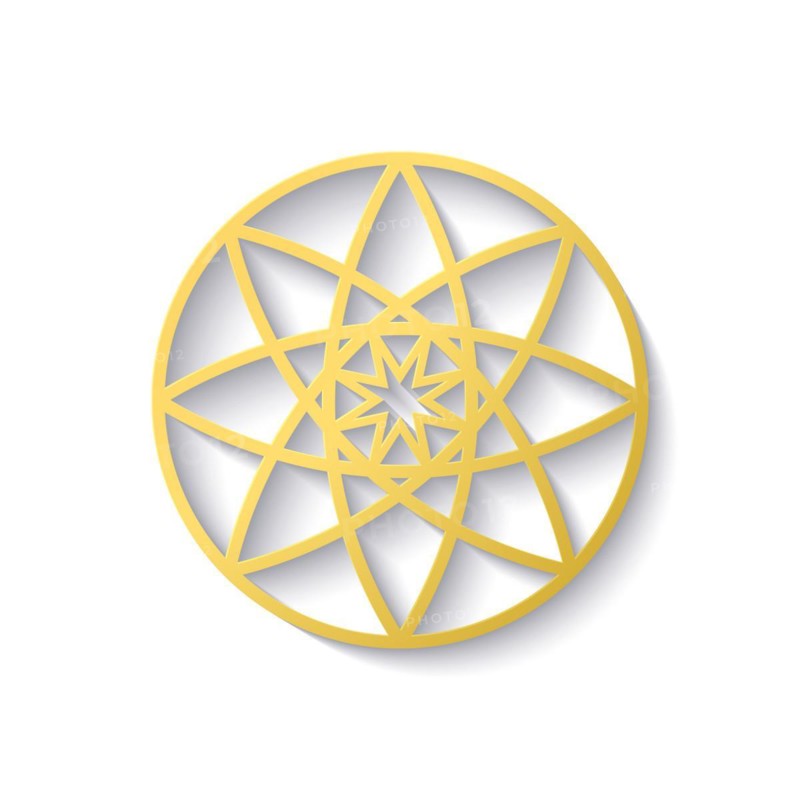 Islamic golden ornament, vector illustration