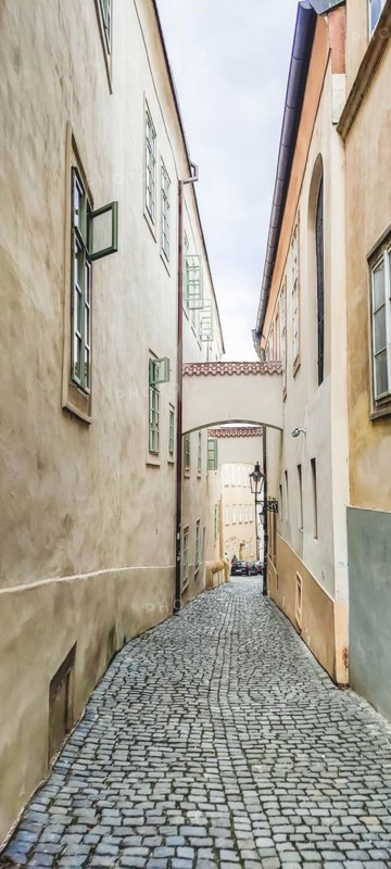 View of a street of Mala Strana with beautiful houses