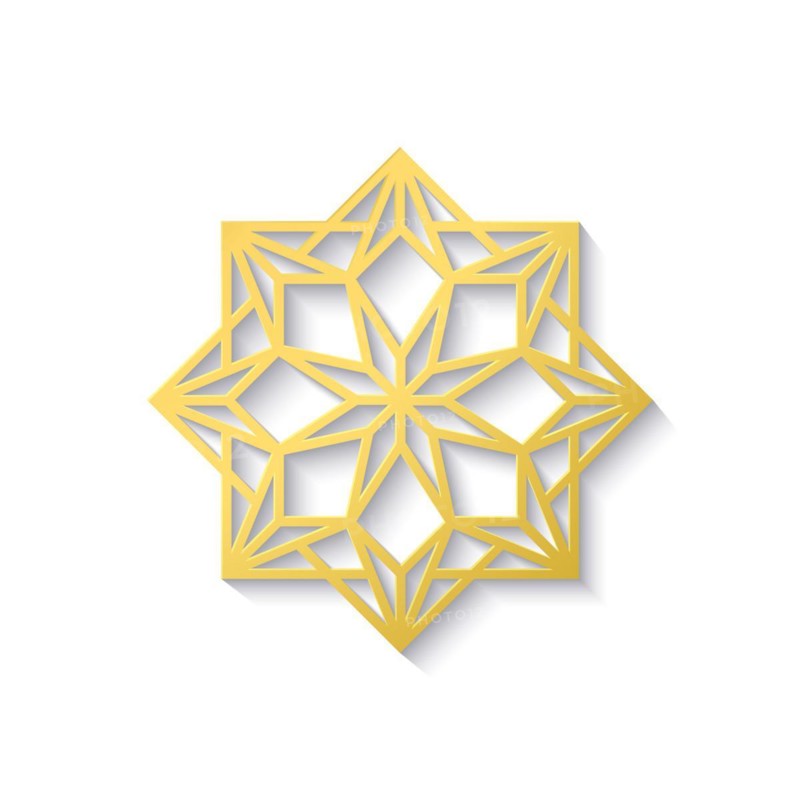 Islamic golden ornament, vector illustration