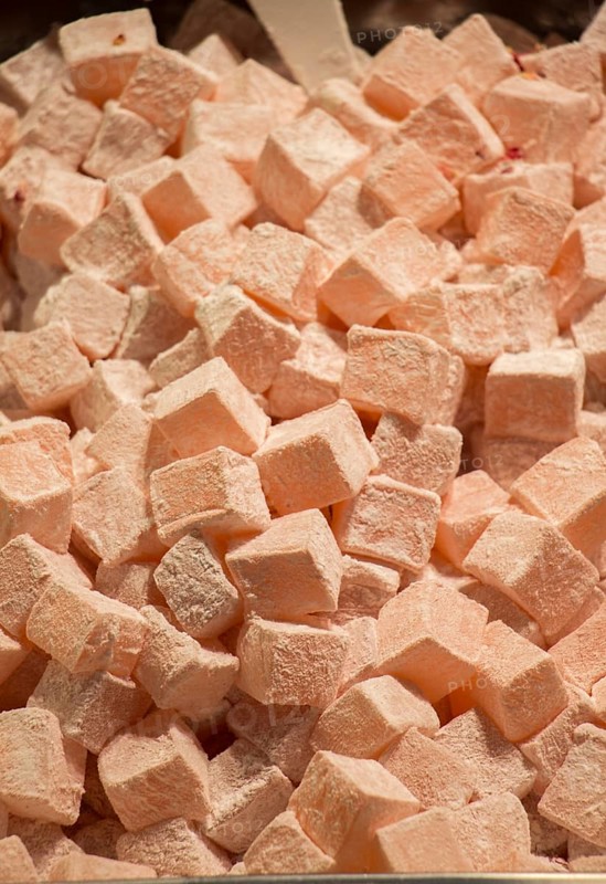 Load of traditional turkish delight rahat lokum