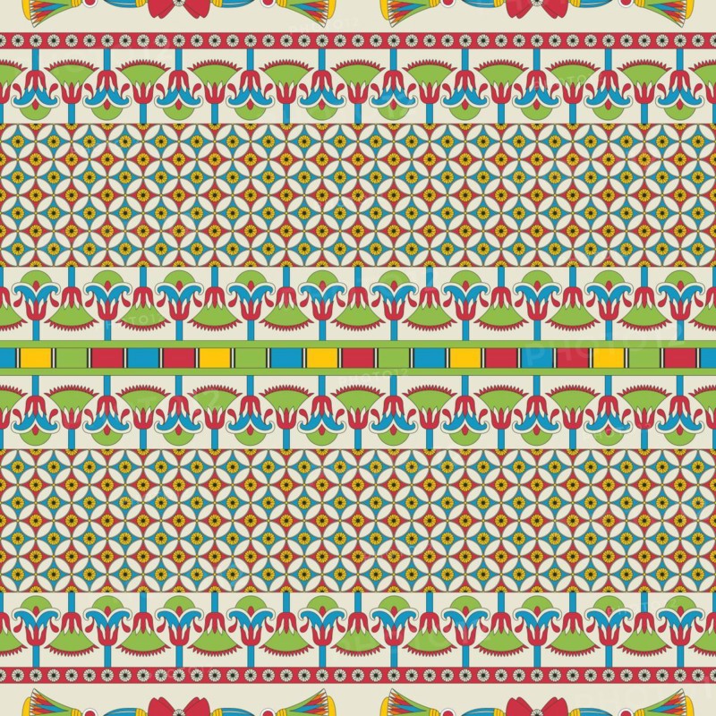 Ancient Egyptian traditional background, vector seamless pattern