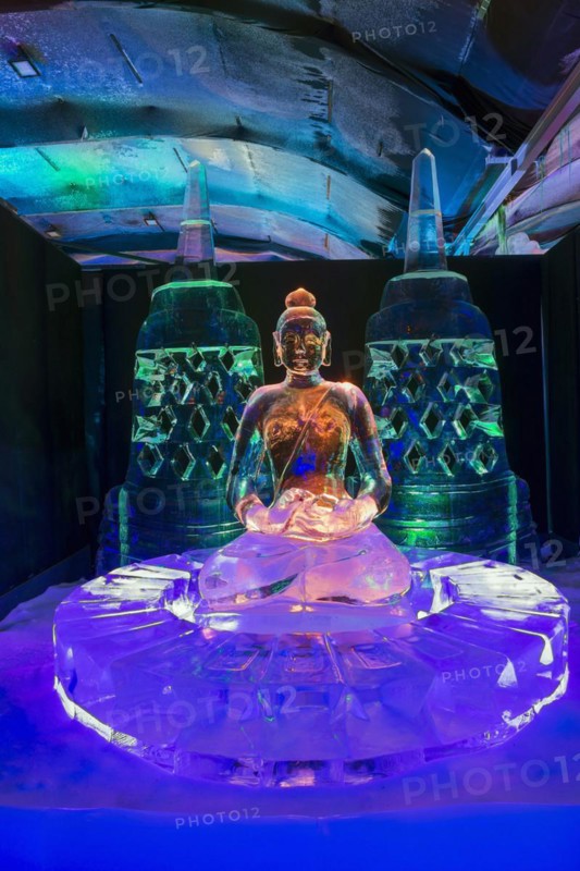 Buddha, Ice Sculpture Festival, Zwolle, Province of Overijssel, Netherlands