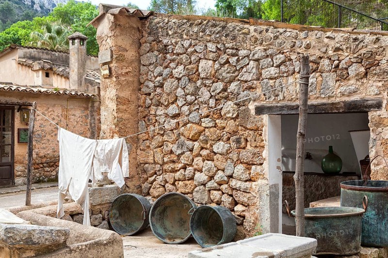 Country estate, open-air museum, La Granja, washhouse, Esporles, Majorca, Balearic Islands, Spain, Europe