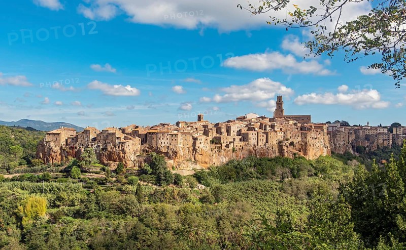 View of Pitigliano, Tuscany, Italy, Europe
