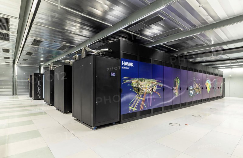 University computer centre, HAWK high-performance computer, one of the fastest computers in the world. High Performance Computing Centre of the University HLRS, Stuttgart, Baden-Wuerttemberg, Germany, Europe