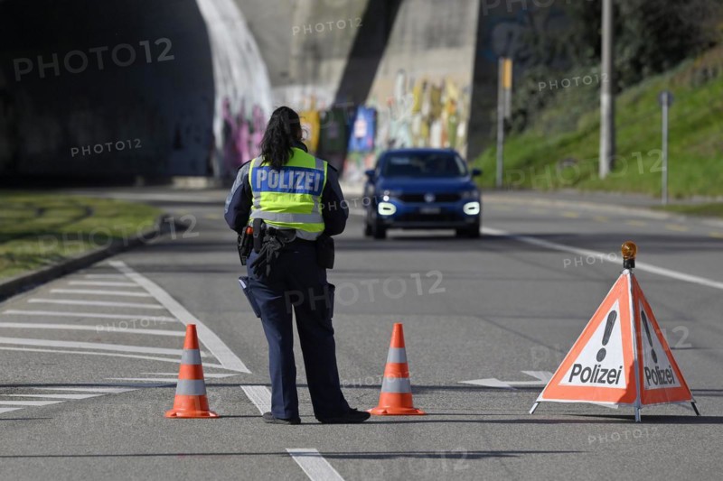 Policewoman traffic control