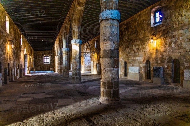 Former hospital infirmary, Archaeological Museum in the former Order of St. John Hospital, 15th century, Old Town, Rhodes Town, Greece, Europe