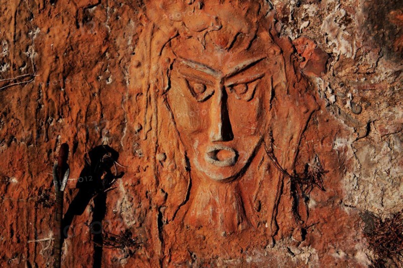 Marcello Cammi, sculptor and painter from Bordighera Italy, sculpted and painted along the Sasso river for most of his life