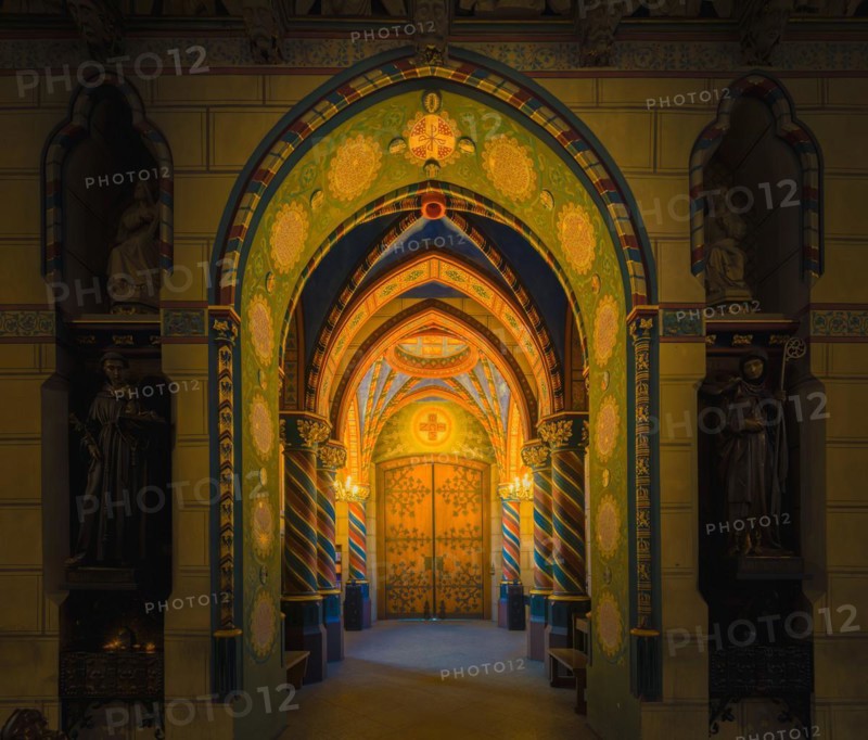 Archway, St. Marys Basilica, St. Marys Basilica, Kevelaer, North Rhine-Westphalia, Germany, Europe