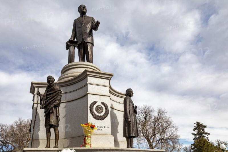 Denver, Colorado, The Martin Luther King Jr. memorial in City Park, which also includes statues of Rosa Parks, Mahatma Gandhi, and
