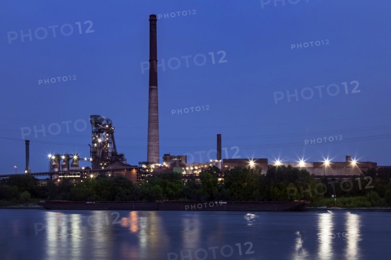 Blast furnace of Huettenwerke Krupp Mannesmann, HKM, Rhine, Duisburg, North Rhine-Westphalia, North Rhine-Westphalia, Germany, Europe