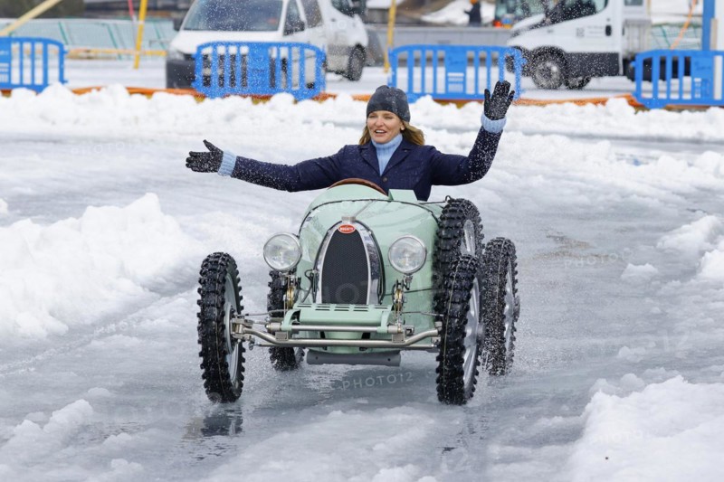 Bugatti Type 35, faithful replica on a scale of 1:3 by The Little Motor Company, The ICE, St. Moritz, Engadin, Switzerland, Europe