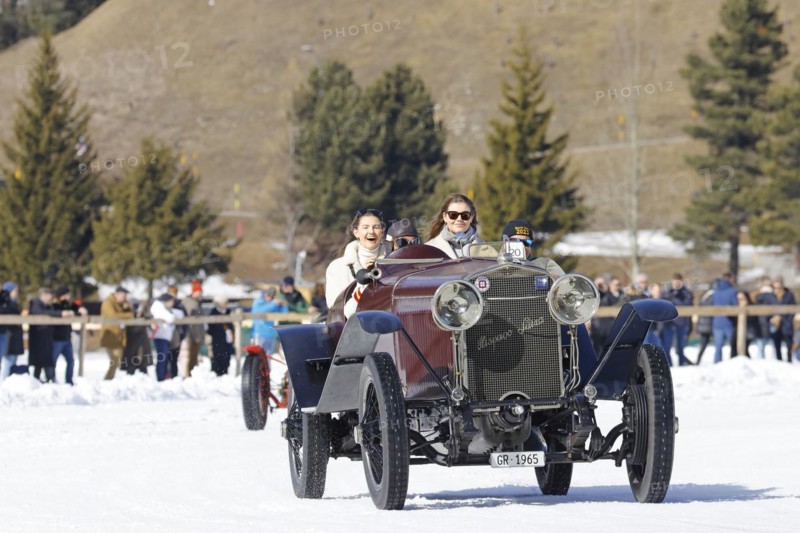 Hispano Suiza H6C on the frozen lake, built 1925, The ICE, St. Moritz, Engadin, Switzerland, Europe