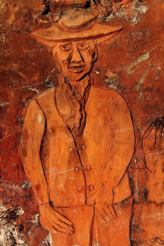Marcello Cammi, sculptor and painter from Bordighera Italy, sculpted and painted along the Sasso river for most of his life