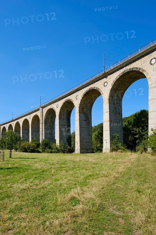 Railway viaduct, Altenbeken viaduct, sand-lime bridge, Altenbeken, East Westphalia-Lippe, North Rhine-Westphalia, Germany, Europe