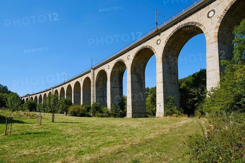 Railway viaduct, Altenbeken viaduct, sand-lime bridge, Altenbeken, East Westphalia-Lippe, North Rhine-Westphalia, Germany, Europe