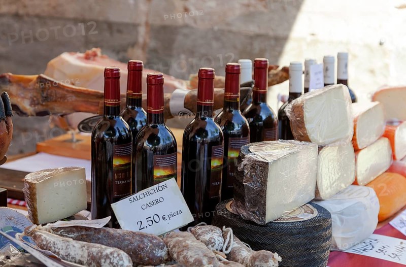 Weekly market, market stall with local products, Majorca, Balearic Islands, Spain, Europe