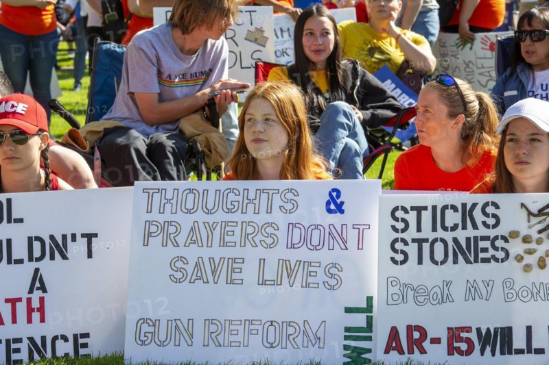 Oxford, Michigan USA, 11 June 2022, Hundreds rallied for tighter gun control laws in the town where four students were shot and killed at Oxford High School in November 2021. It was one of many rallies organized by March for Our Lives across the country protesting gun violence and mass shootings. The Oxford rally was organized by the student group No Future Without Today