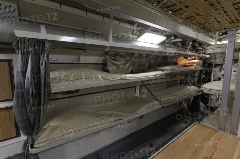 Submarine bunk, Submarine Tonijn, Naval Museum, Den Helder, Province of North Holland, Netherlands