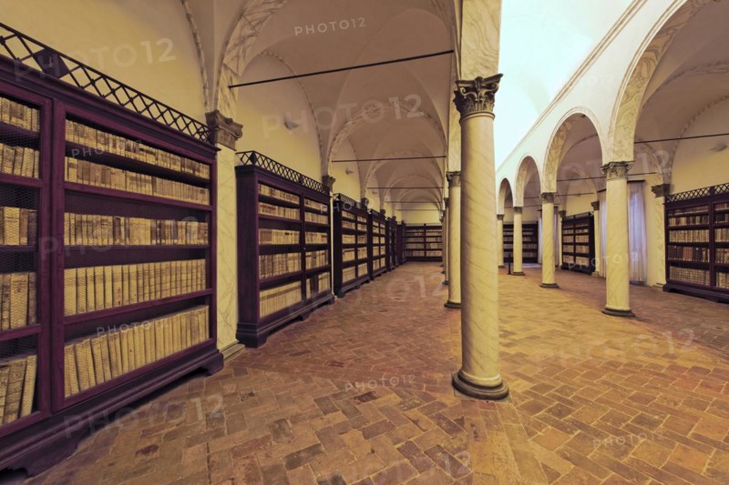 Library Monastery Monte Oliveto Maggiore Interior Tuscany Italy