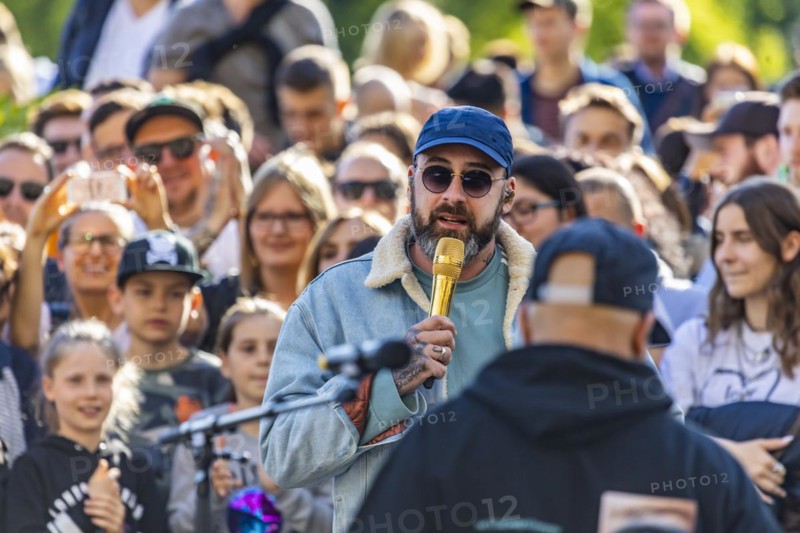 Spontaneous free concert by the rapper Sido, promotion for the car brand Smart, Berlin, Germany, Europe