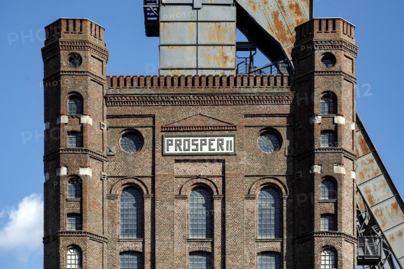 Malakoff tower above shaft 2 of Prosper Handel colliery, Bottrop, North Rhine-Westphalia, Germany, Europe