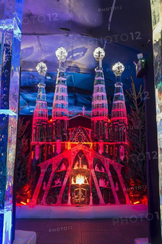 Sagrada Familia, Ice Sculpture Festival, Zwolle, Province of Overijssel, Netherlands
