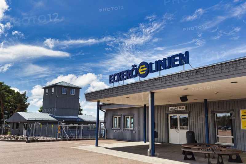 Finnish shipping company, Eckeroe Linjen ferry terminal, Eckeroe, Fasta Aland, Aland Islands, Aland Islands, Finland, Europe
