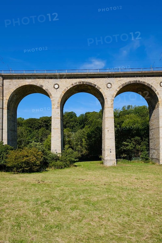 Railway viaduct, Altenbeken viaduct, sand-lime bridge, Altenbeken, East Westphalia-Lippe, North Rhine-Westphalia, Germany, Europe