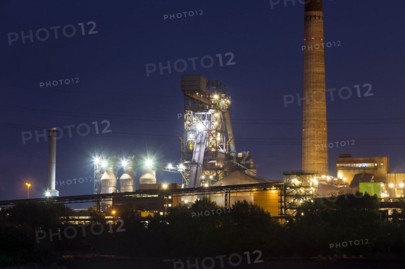 Blast furnace of Huettenwerke Krupp Mannesmann, HKM, Rhine, Duisburg, North Rhine-Westphalia, North Rhine-Westphalia, Germany, Europe