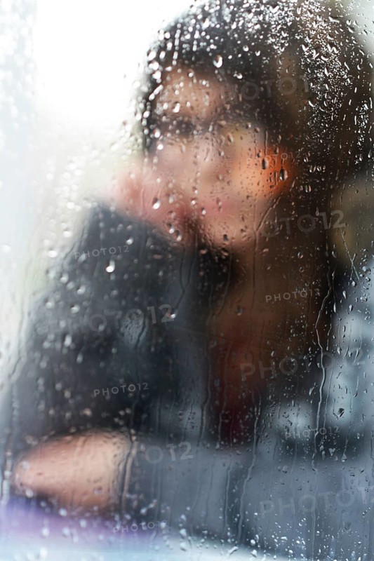 An 11-year-old girl stands as a model. Symbol photo Depression, Germany, Europe