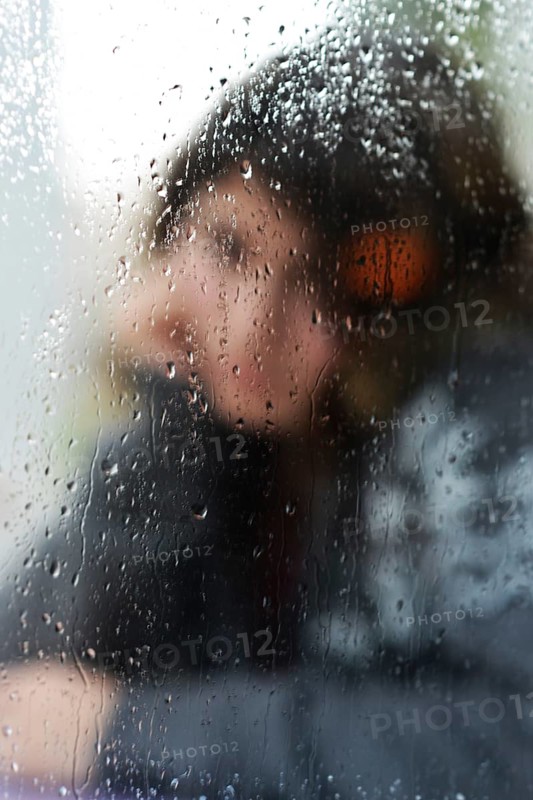 An 11-year-old girl stands as a model. Symbol photo Depression, Germany, Europe