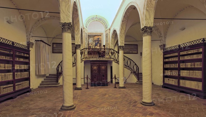 Library Monastery Monte Oliveto Maggiore Interior Tuscany Italy