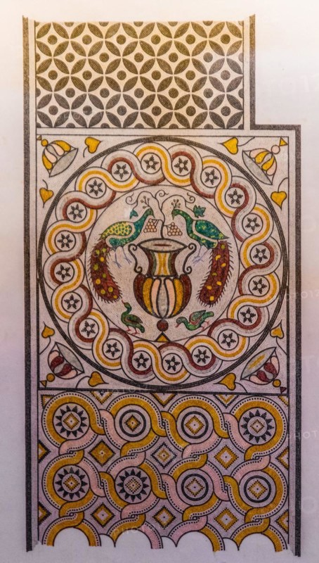 Drawings of mosaics, Grand Masters Palace built in the 14th century by the Johnnite Order, Fortress and Palace for the Grand Master, UNESCO World Heritage Site, Old Town, Rhodes Town, Greece, Europe