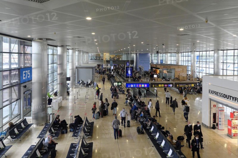 View of Terminal 2 at Adolfo Suarez Madrid-Barajas Airport, Madrid, Spain, Europe